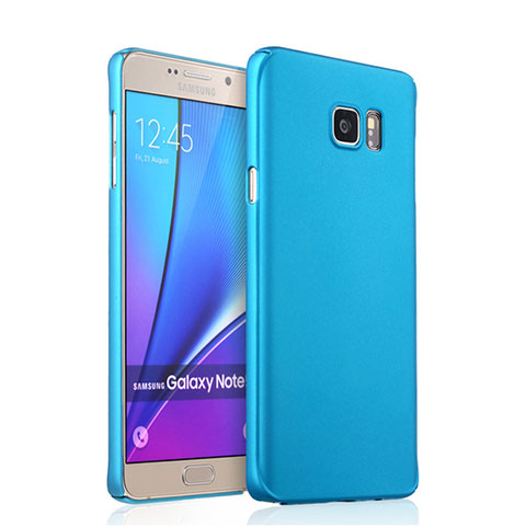 Carcasa Dura Plastico Rigida Mate para Samsung Galaxy Note 5 N9200 N920 N920F Azul Cielo