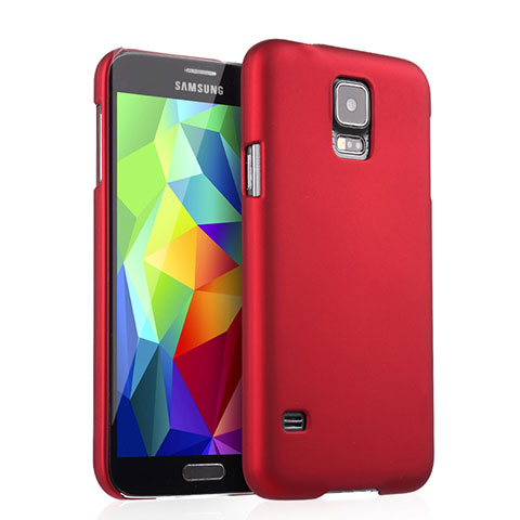 Carcasa Dura Plastico Rigida Mate para Samsung Galaxy S5 Duos Plus Rojo