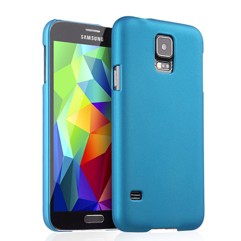 Carcasa Dura Plastico Rigida Mate para Samsung Galaxy S5 G900F G903F Azul Cielo