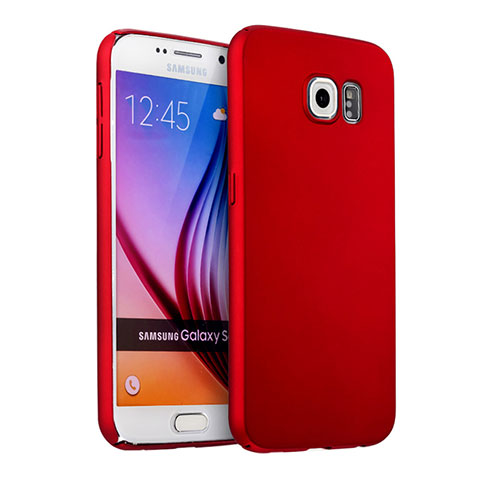 Carcasa Dura Plastico Rigida Mate para Samsung Galaxy S6 Duos SM-G920F G9200 Rojo