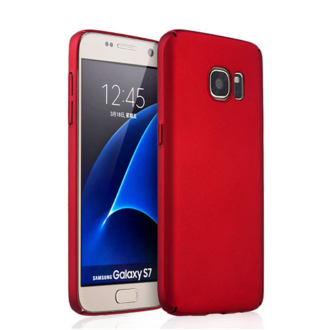 Carcasa Dura Plastico Rigida Mate para Samsung Galaxy S7 G930F G930FD Rojo