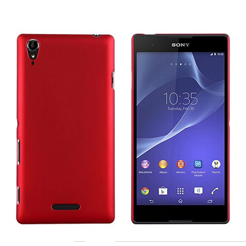 Carcasa Dura Plastico Rigida Mate para Sony Xperia T3 Rojo