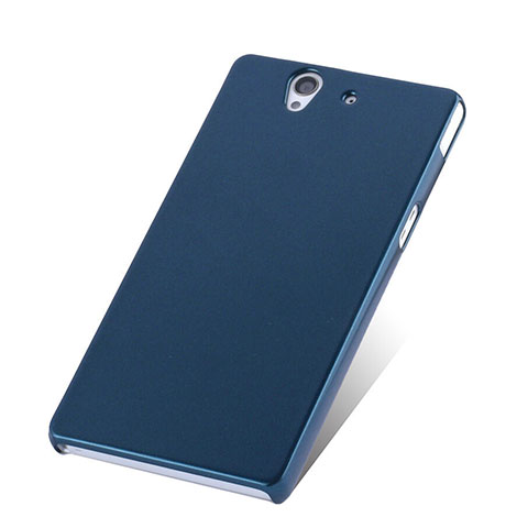 Carcasa Dura Plastico Rigida Mate para Sony Xperia Z L36h Azul
