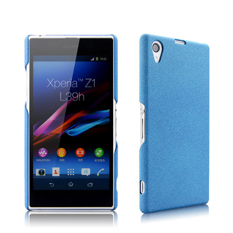 Carcasa Dura Plastico Rigida Mate para Sony Xperia Z1 L39h Azul