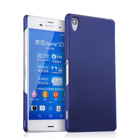 Carcasa Dura Plastico Rigida Mate para Sony Xperia Z3 Azul