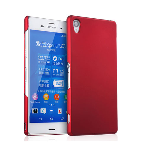 Carcasa Dura Plastico Rigida Mate para Sony Xperia Z3 Rojo