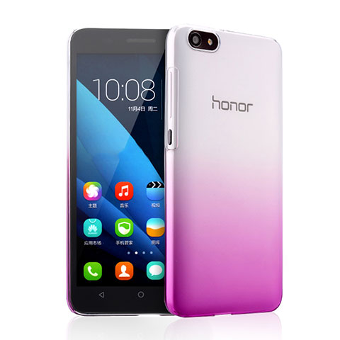 Carcasa Dura Plastico Rigida Transparente Gradient para Huawei Honor 4X Morado