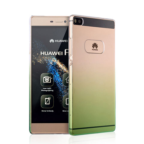 Carcasa Dura Plastico Rigida Transparente Gradient para Huawei P8 Verde
