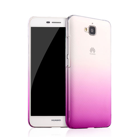 Carcasa Dura Plastico Rigida Transparente Gradient para Huawei Y6 Pro Morado