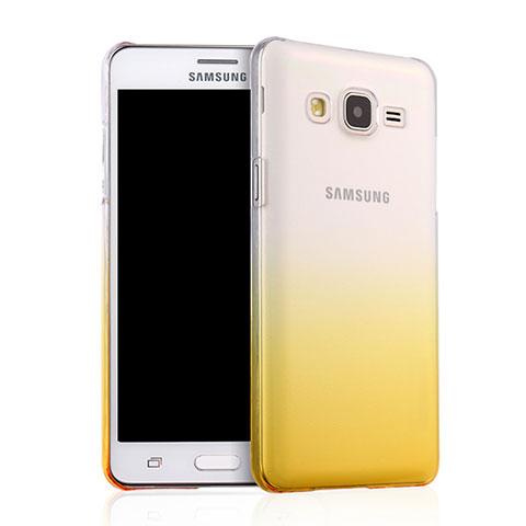 Carcasa Dura Plastico Rigida Transparente Gradient para Samsung Galaxy On5 Pro Amarillo