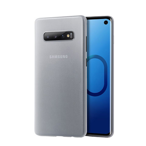 Carcasa Dura Ultrafina Transparente Funda Mate para Samsung Galaxy S10 Blanco