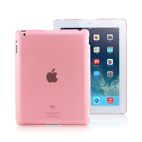 Carcasa Dura Ultrafina Transparente Mate para Apple iPad 4 Rosa