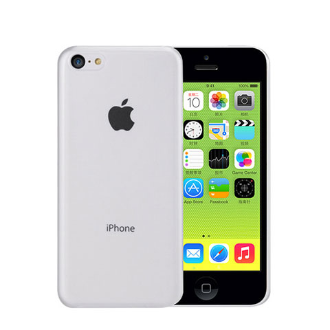 Carcasa Dura Ultrafina Transparente Mate para Apple iPhone 5C Blanco