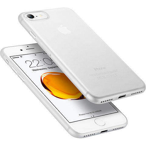 Carcasa Dura Ultrafina Transparente Mate para Apple iPhone SE3 ((2022)) Blanco