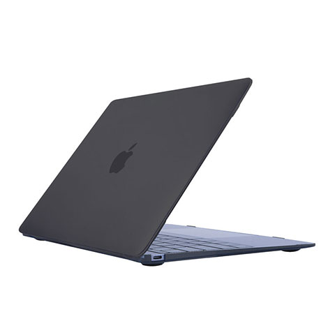 Carcasa Dura Ultrafina Transparente Mate para Apple MacBook 12 pulgadas Gris