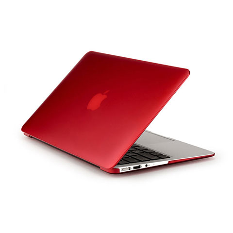 Carcasa Dura Ultrafina Transparente Mate para Apple MacBook Air 13 pulgadas Rojo