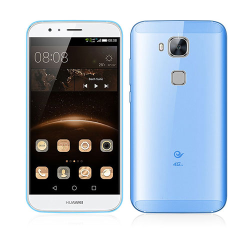 Carcasa Dura Ultrafina Transparente Mate para Huawei GX8 Azul