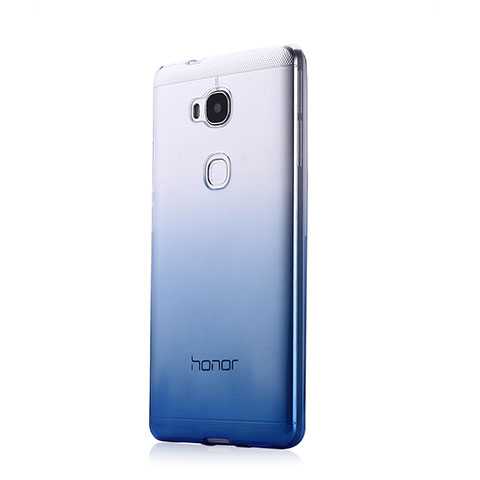 Carcasa Gel Ultrafina Transparente Gradiente para Huawei Honor 5X Azul