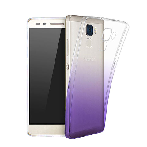 Carcasa Gel Ultrafina Transparente Gradiente para Huawei Honor 7 Lite Morado