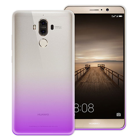 Carcasa Gel Ultrafina Transparente Gradiente para Huawei Mate 9 Morado