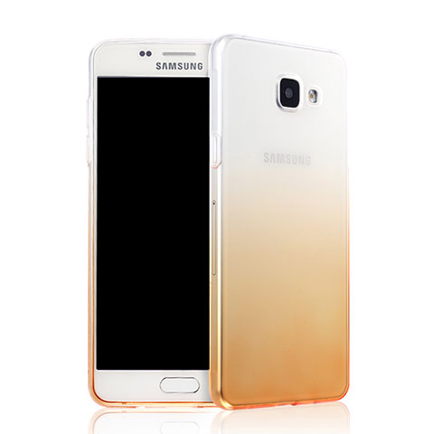 Carcasa Gel Ultrafina Transparente Gradiente para Samsung Galaxy A7 (2016) A7100 Amarillo