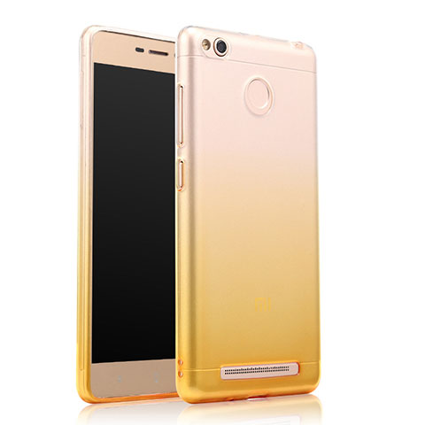 Carcasa Gel Ultrafina Transparente Gradiente para Xiaomi Redmi 3X Amarillo