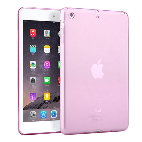 Carcasa Gel Ultrafina Transparente para Apple iPad Mini Rosa