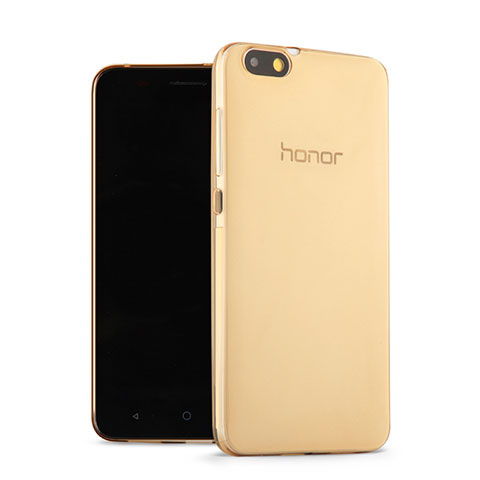 Carcasa Gel Ultrafina Transparente para Huawei Honor 4X Oro