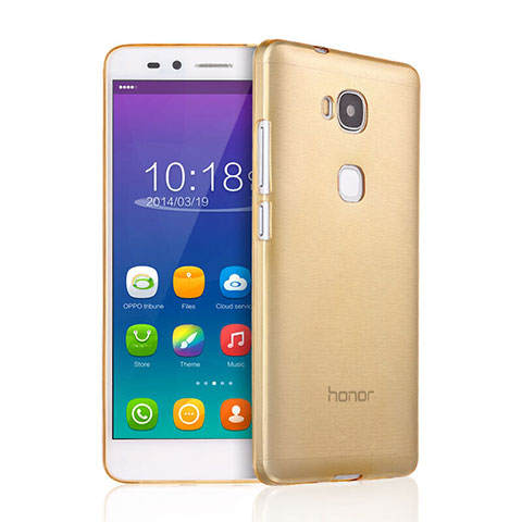 Carcasa Gel Ultrafina Transparente para Huawei Honor 5X Oro