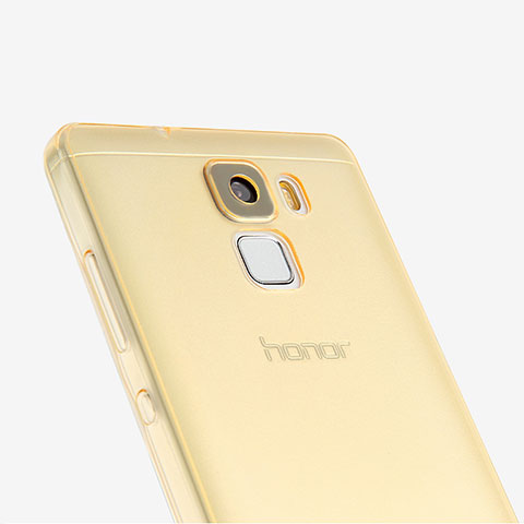 Carcasa Gel Ultrafina Transparente para Huawei Honor 7 Dual SIM Oro