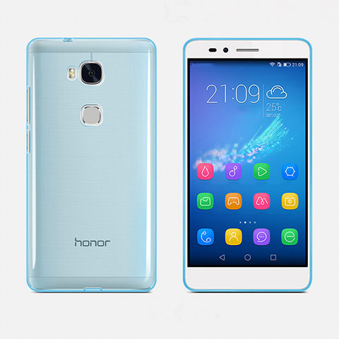 Carcasa Gel Ultrafina Transparente para Huawei Honor Play 5X Azul