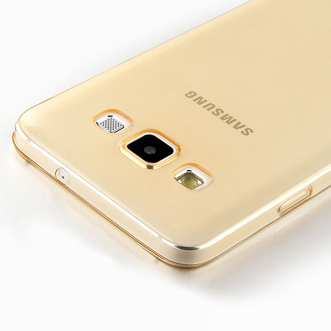 Carcasa Gel Ultrafina Transparente para Samsung Galaxy A7 Duos SM-A700F A700FD Oro