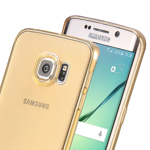 Carcasa Gel Ultrafina Transparente para Samsung Galaxy S6 Edge SM-G925 Oro