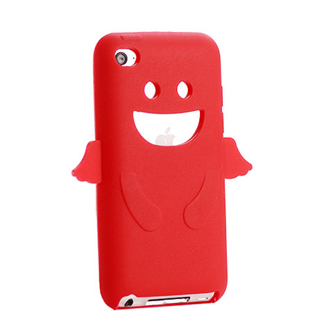 Carcasa Silicona Goma Angel para Apple iPod Touch 4 Rojo