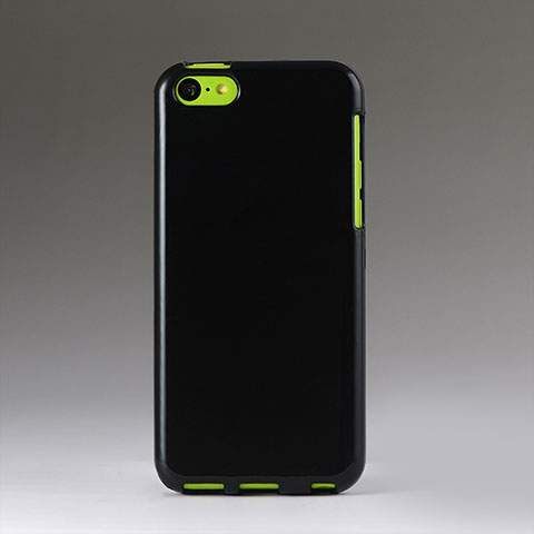 Carcasa Silicona Goma para Apple iPhone 5C Negro