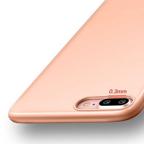Carcasa Silicona Goma para Apple iPhone 8 Plus Naranja
