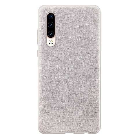 Carcasa Silicona Goma Twill para Huawei P30 Gris