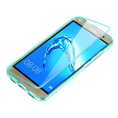 Carcasa Silicona Transparente Cubre Entero para Huawei G9 Plus Azul Cielo