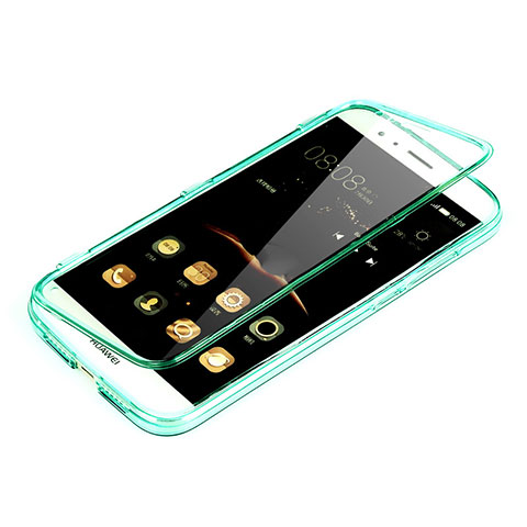 Carcasa Silicona Transparente Cubre Entero para Huawei GX8 Verde