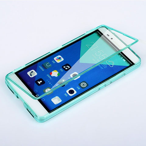 Carcasa Silicona Transparente Cubre Entero para Huawei Honor 7 Azul Cielo
