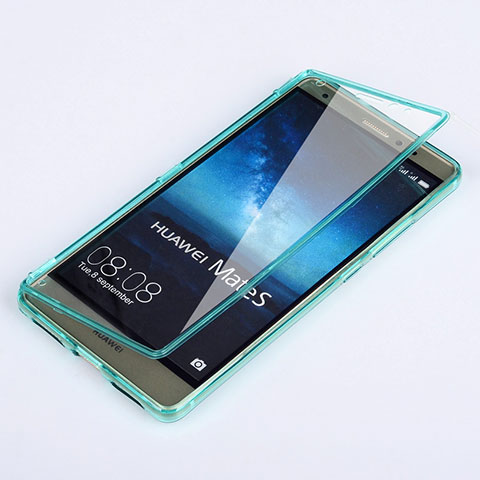 Carcasa Silicona Transparente Cubre Entero para Huawei Mate S Azul Cielo