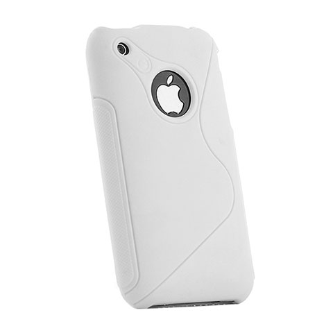 Carcasa Silicona Transparente S-Line para Apple iPhone 3G 3GS Blanco