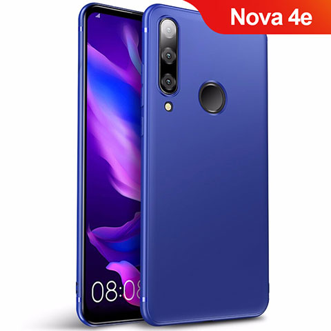 Carcasa Silicona Ultrafina Goma S03 para Huawei Nova 4e Azul