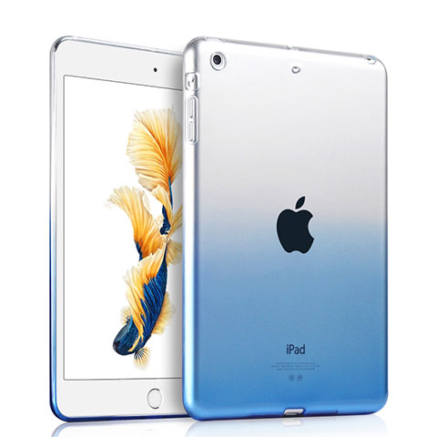 Carcasa Silicona Ultrafina Transparente Gradiente para Apple iPad Air Azul