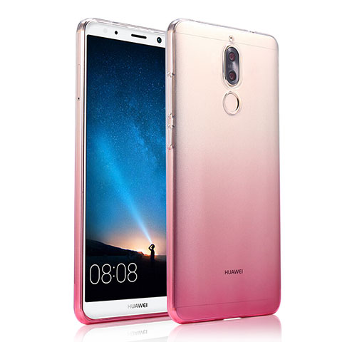 Carcasa Silicona Ultrafina Transparente Gradiente para Huawei G10 Rosa