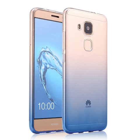 Carcasa Silicona Ultrafina Transparente Gradiente para Huawei G9 Plus Azul