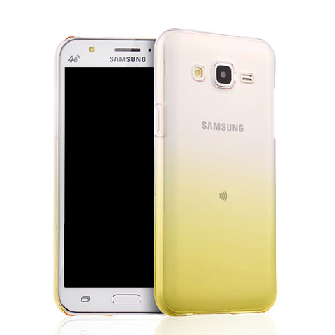 Carcasa Silicona Ultrafina Transparente Gradiente para Samsung Galaxy J5 SM-J500F Amarillo