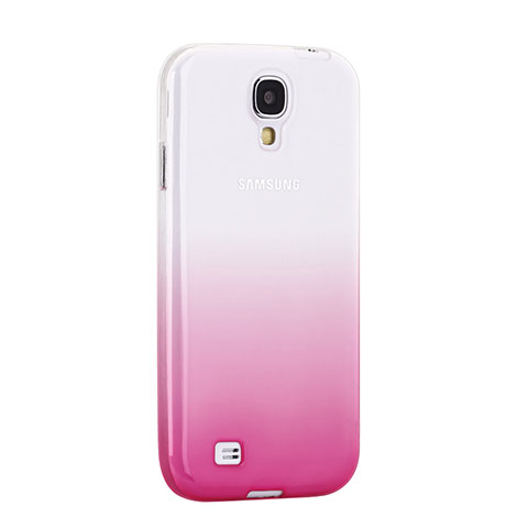 Carcasa Silicona Ultrafina Transparente Gradiente para Samsung Galaxy S4 IV Advance i9500 Rosa