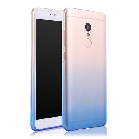 Carcasa Silicona Ultrafina Transparente Gradiente para Xiaomi Redmi Note 4X High Edition Azul
