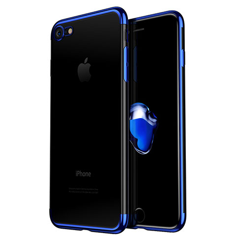 Carcasa Silicona Ultrafina Transparente H02 para Apple iPhone 6S Plus Azul